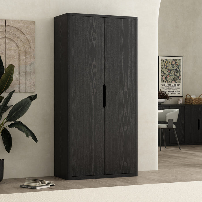 Armoire bibliotheque moderne Rivington 38\" en noir