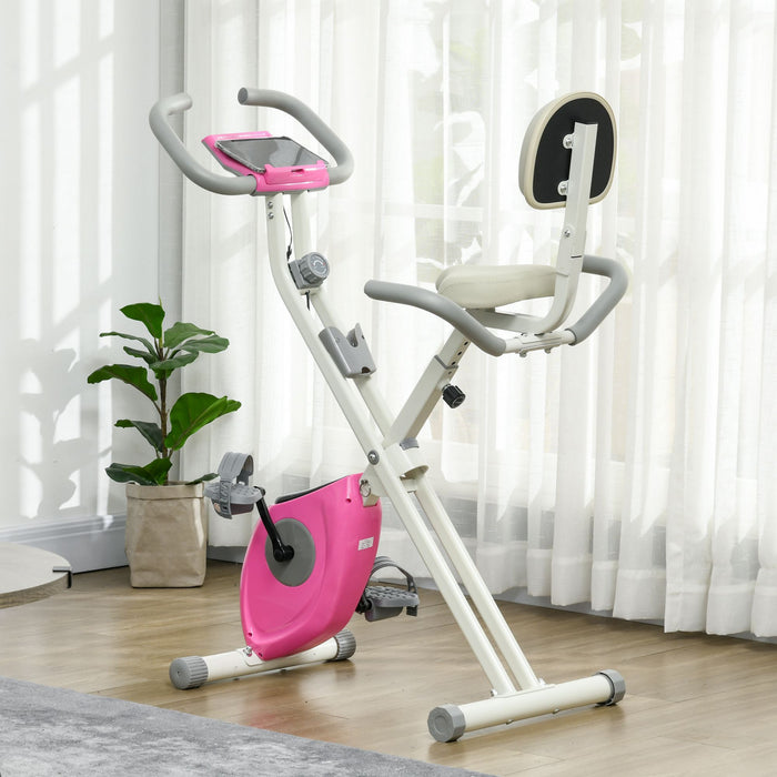 Soozier Velo D'exercice Pliable W/8 Resistance De Niveau, Rose
