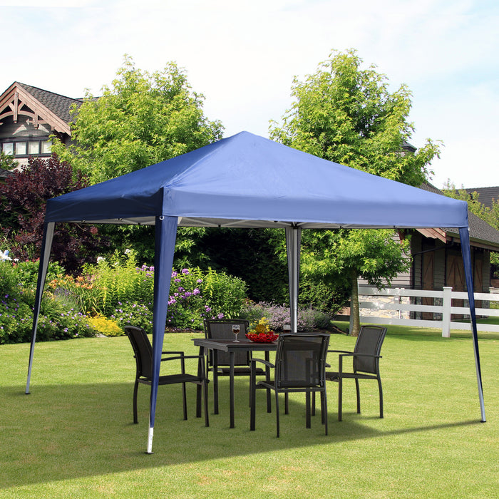 Tonnelle Barnum De Jardin Pliant Anti-uv + Sac De Transport Acier Oxford 3 X 3 X 2,55 M Bleu