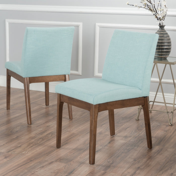 Lot De 2 Chaises De Salle À Manger Anastasia Avec Revêtement En Tissu -  Couleur Menthe
