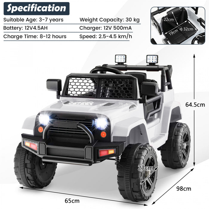 Costway Voiture Electrique 12 V Pour Enfants Costway, Alimente Par Batterie Avec Telecommande, Vehicule Jouet A 4 Roues Pour Garcons Et Filles