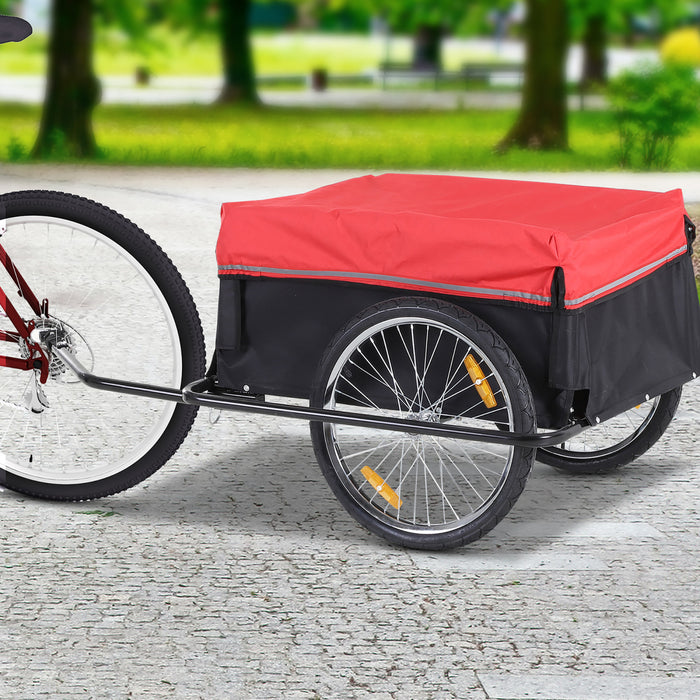 Aosom Porte-bicyclette Pliable Pour Le Jardin Avec Attache Rapide, Housse, Noir/rouge