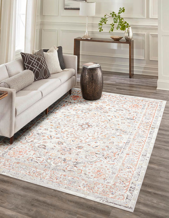 Tapis Traditionnel Seline 5'0\" x 8'0\" en Ivoire