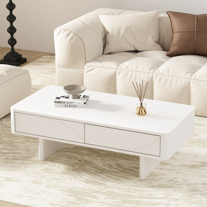 Table basse Ella Modern 47\" en blanc