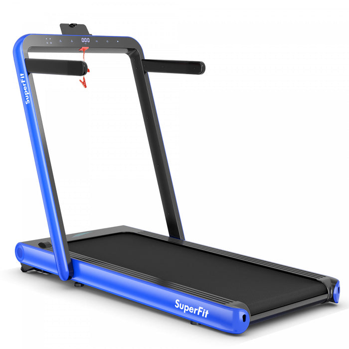 Tapis De Course Pliant 2 En 1 16km/h Superfit – Avec Bluetooth Et Controle Via App