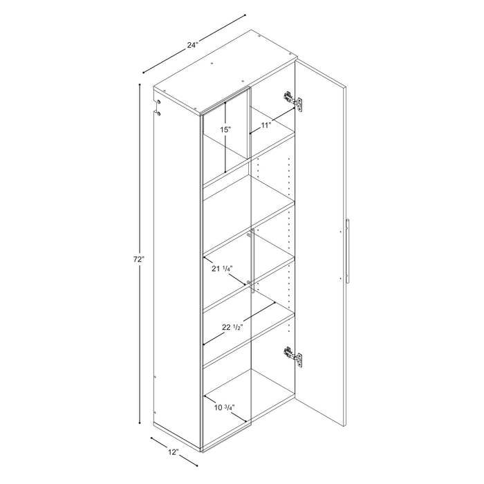 Hangups Armoire De Rangement De Garage A 4 Tablettes – Blanc