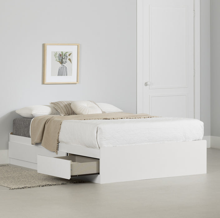 Step One Lit Matelot Avec 3 Tiroirs - Blanc Solide
