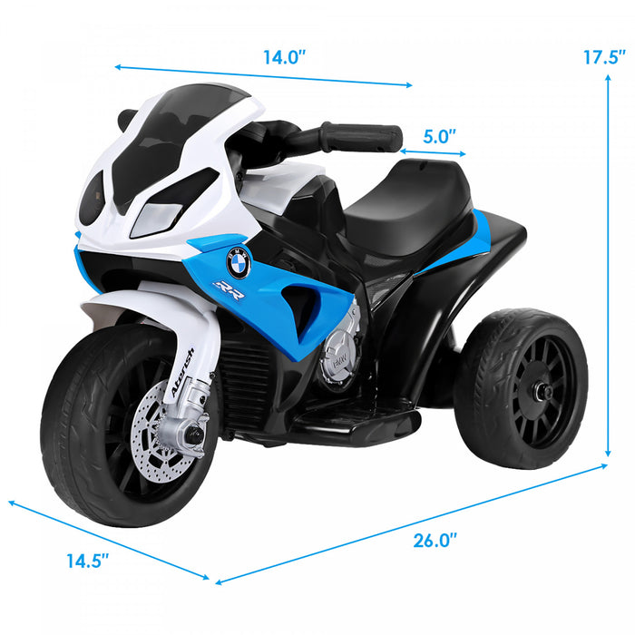 Costway Kids Ride On Motorcycle Bmw Autorise 6v Electrique 3 Roues Velo W / Musique Et Lumiere
