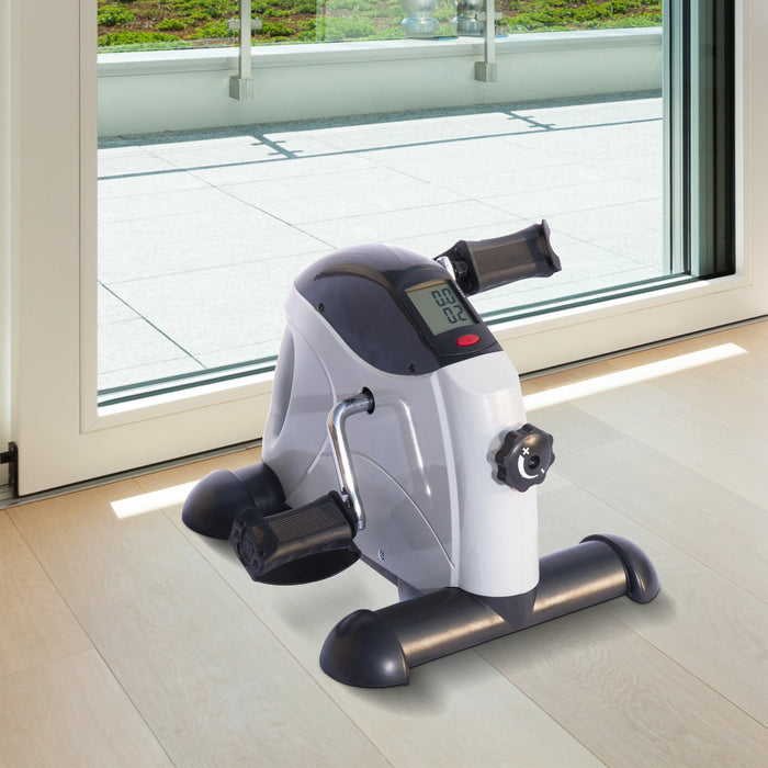 Soozier Mini Velo D'exercice Portable Pedale De Bureau Cycle D'interieur Fitness Main Pied Machine D'exercice Avec Ecran Lcd