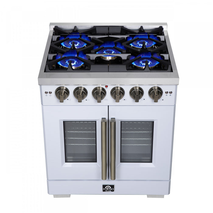 Cuisiniere a gaz blanche Capriasca 30 pouces, 4,32 pi³ – FFSGS6460-30WHT
