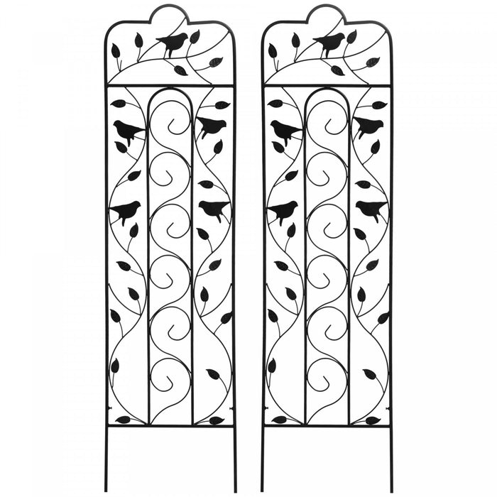 Outsunny Treillis De Jardin Pour Plantes Grimpantes, Lot De 2, 59\" De Haut