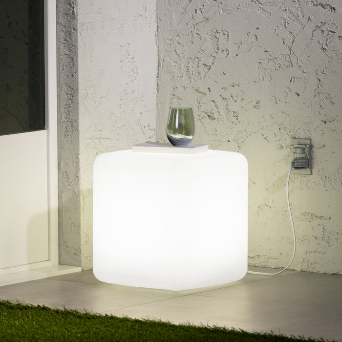 Dalya Table d’appoint lumineuse Blanc, de Meubles South Shore