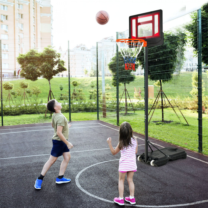 Panier De Basket Pour Enfants, Jouet De But De Basket Resistant Aux Intemperies Avec Hauteur Reglable De 132 A 250 Cm, Mini Panier De Basket Interieur Et Exterieur Pour Ecole, Gymnase, Allee