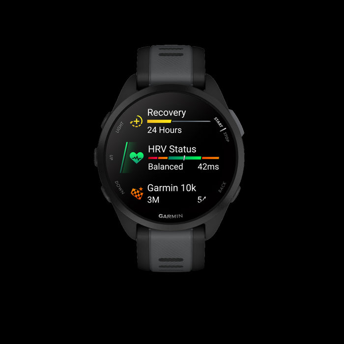 Garmin Forerunner 165 Music - Noir/ardoise, Amoled, Gps, Musique, Suivi De La Sante, Batterie 11d