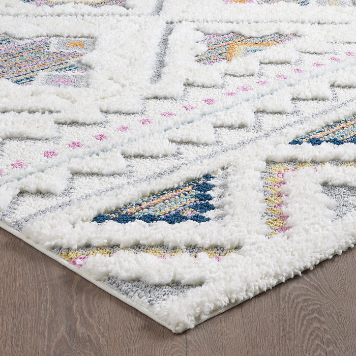 Carpette à poil long Lola bohème - 6 pi 7 po x 9 pi 6 po