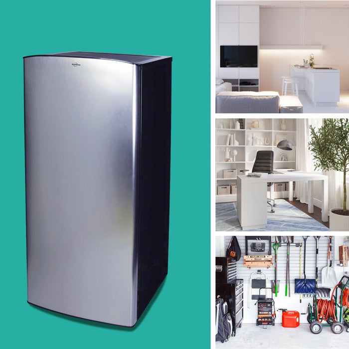 Réfrigérateur compact Koolatron de 6,2 pi3 en acier inoxydable