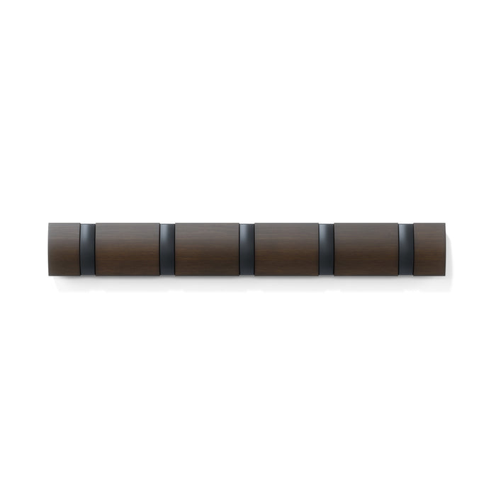 5 crochets muraux Flip de Umbra - noirs et noyer