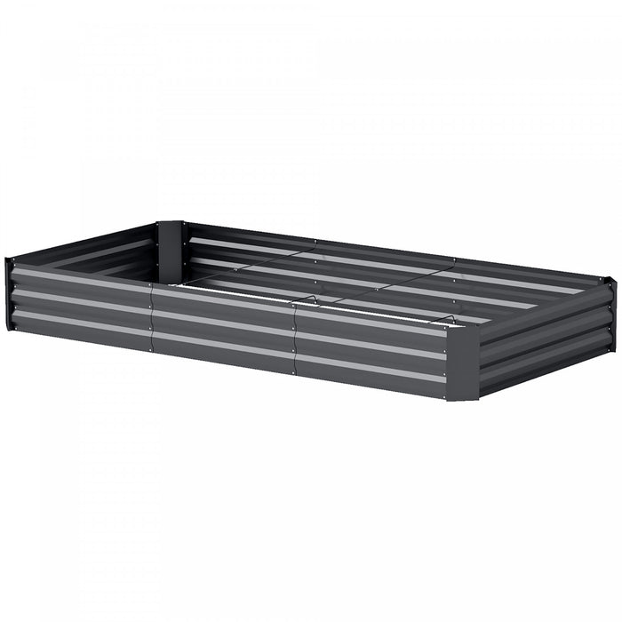 Outsunny Jardiniere galvanisee, lit de jardin en metal 8' x 4' x 1'