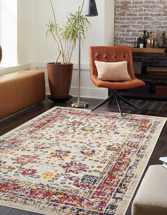 Tapis Traditionnel Jasmine 8'0\" x 10'0\" en Ivoire