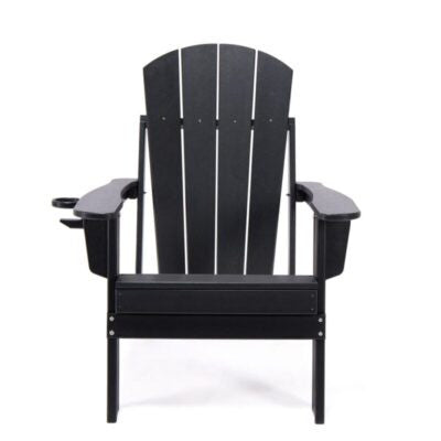 Chaise Adirondack Lake Country Outdoors en polyethylene haute densite - Noir