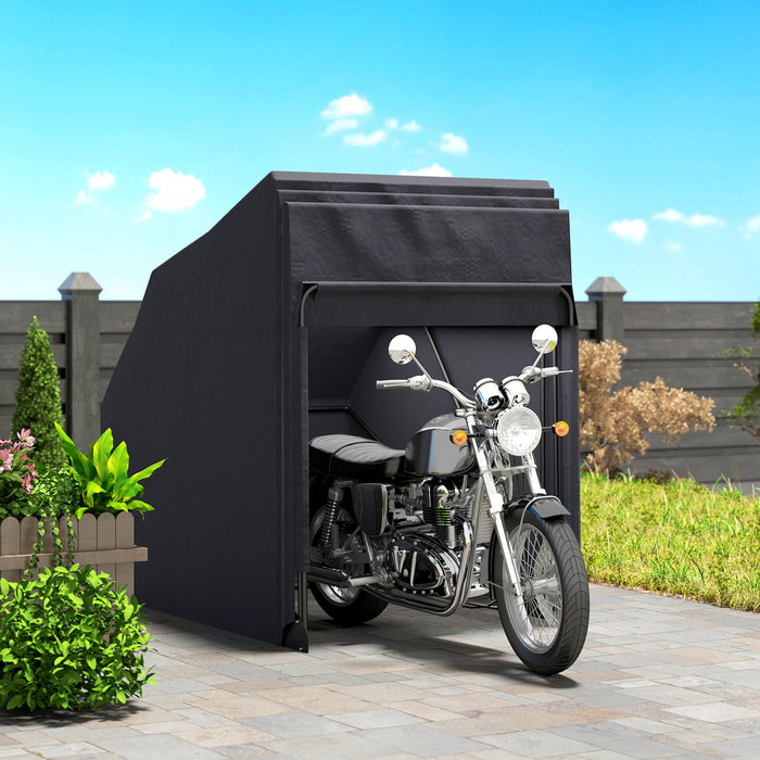 Outsunny Abri Moto, Housse De Protection Impermeable Avec 2 Fenetres