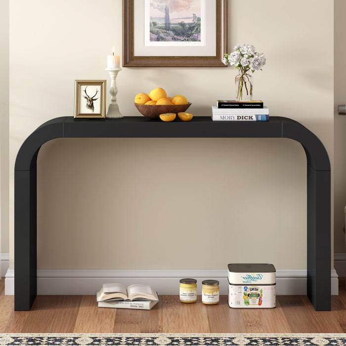 Olivia Table Console Moderne Minimaliste au Design Elegant, Noir