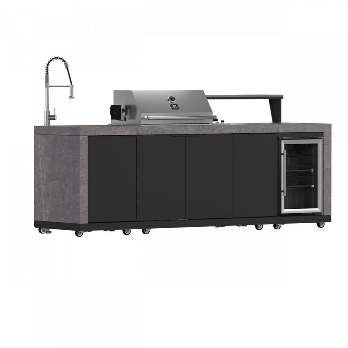 Cuisine d'exterieur Rimini de, 62 600 BTU, refrigerateur de 2,4 pi³, comptoirs gris – FODKT2544BLK