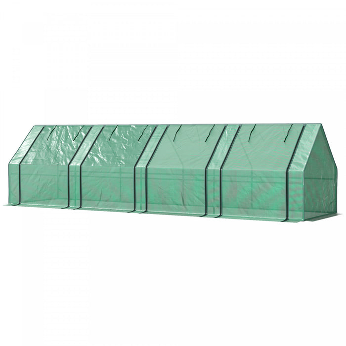 Outsunny Serre Portative 12' X 3' X 3', Serre Tunnel, Vert