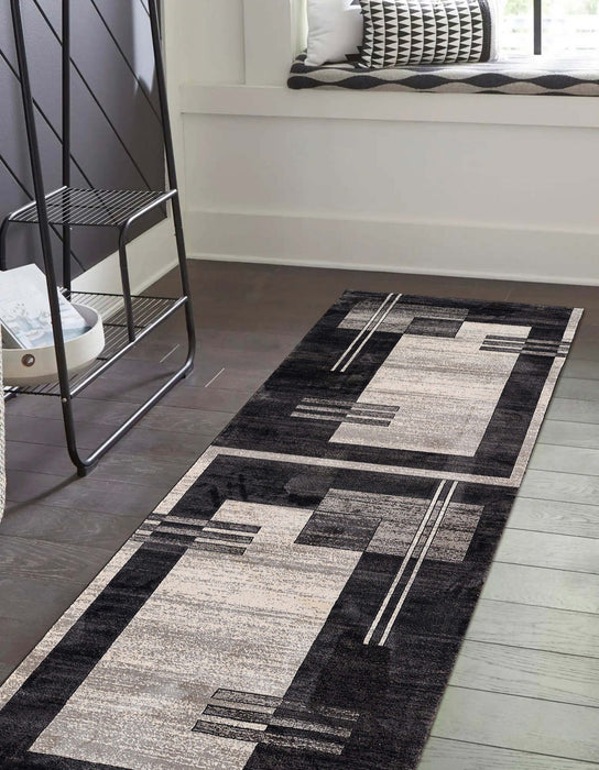 Tapis Contemporain Sorelle 2'2\" x 7'7\" en Gris