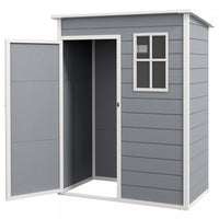 Outsunny Abri De Jardin, Rangement Exterieur Avec Porte Verrouillable, Gris