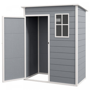 Outsunny Abri De Jardin, Rangement Exterieur Avec Porte Verrouillable, Gris