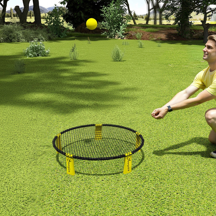 Soozier Jeu de balle a pointes, mini-jeux de plage avec filet rond