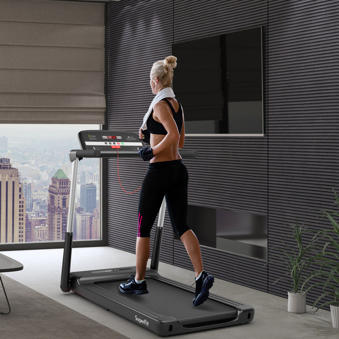 Tapis De Course Electrique 2.25 Hp Costway, Pliable A Led Avec Controle D'application Officielle Costway