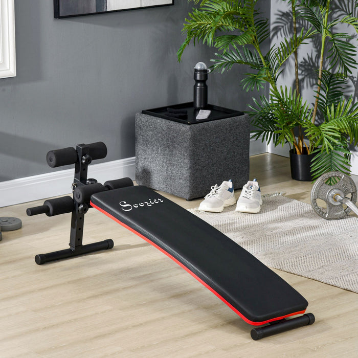 Soozier Banc D'exercice Entrainement Support Reglable Pliable Pour L'exercice De Gym A Domicile, Noir