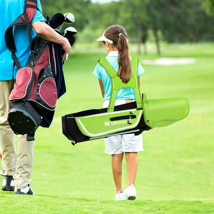 Ultimate Kids Golf Practice Set Junior Complete Golf Club Set Pour Enfants Ages De 8 A 10 Ans Vert