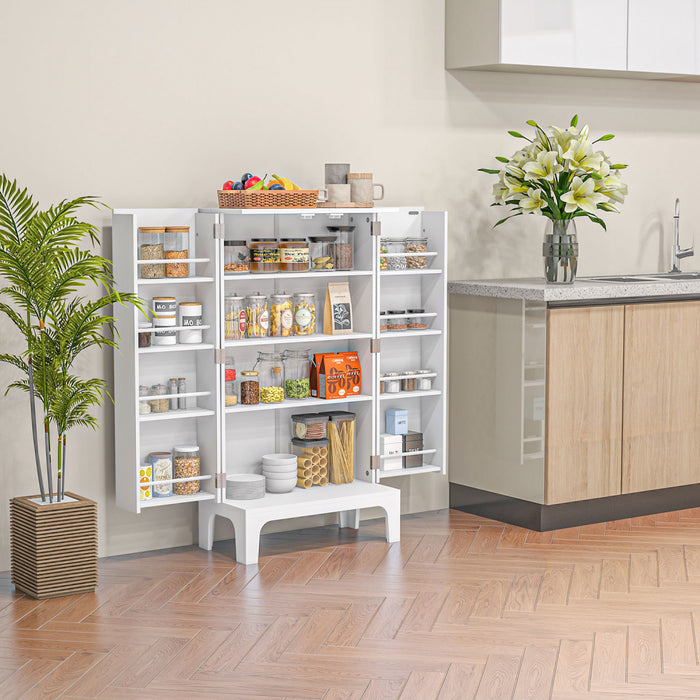 HOMCOM Armoire de rangement de cuisine avec etageres, 8 etageres a epices