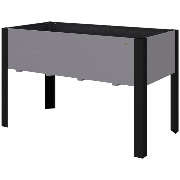 Outsunny Lit de jardin sureleve 47\"x24\"x29\", gris