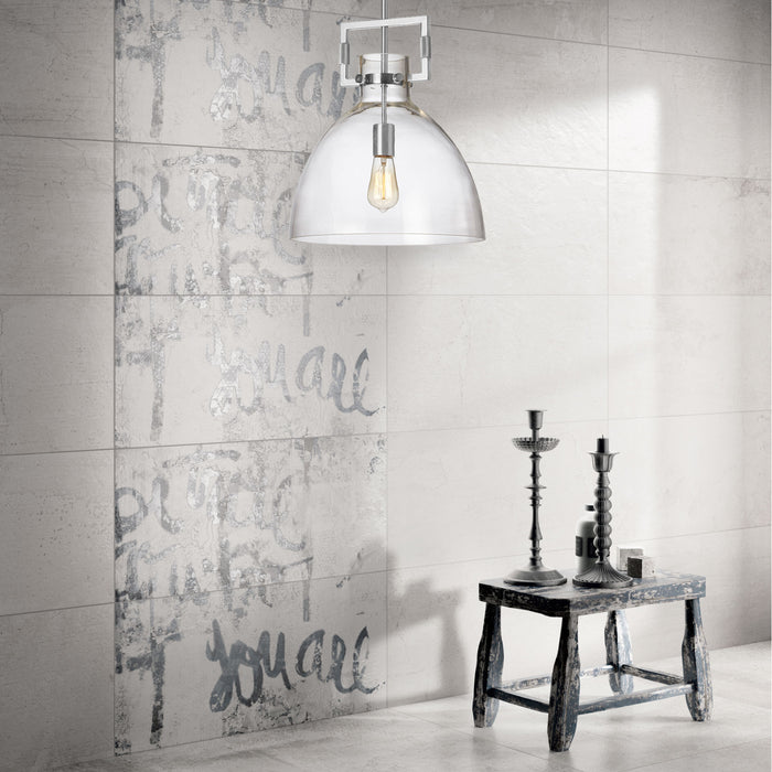 Luminaire suspendu Liberty de Dainolite avec fini chromé poli et 1 ampoule