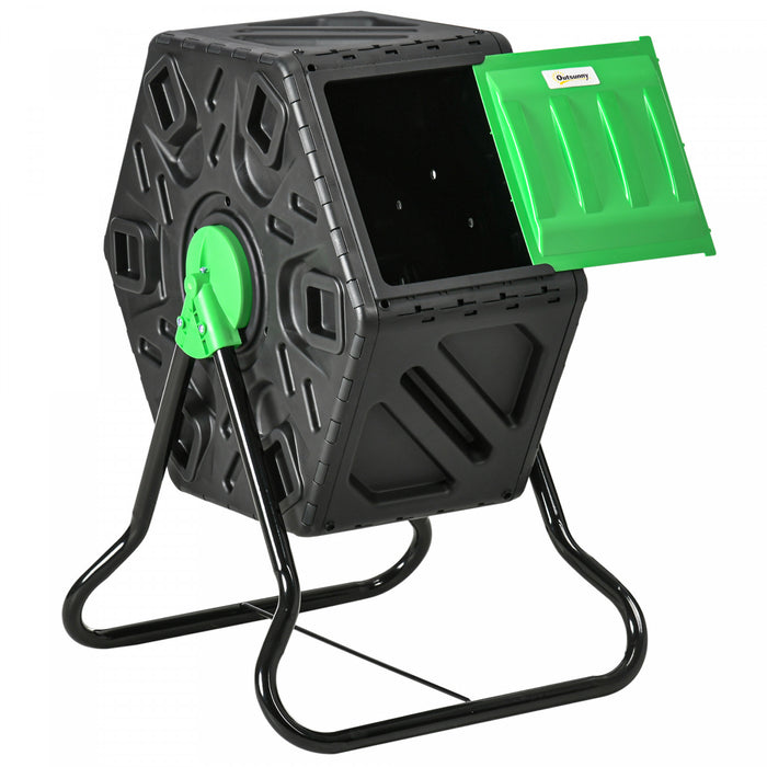 Outsunny Composteur De 17 Gallons, Bac A Compost Avec Pieds En Acier