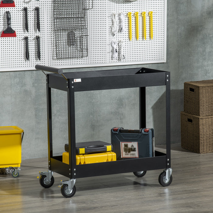 Durhand Chariot A Outils Roulant A 2 Niveaux Chariot De Service