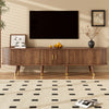 Rustic 69 Inch TV Cabinet with Sliding Door and Walnut Finish, Wood | Rustic Meuble TV 69 po avec Porte Coulissante et Finition Noyer, Bois