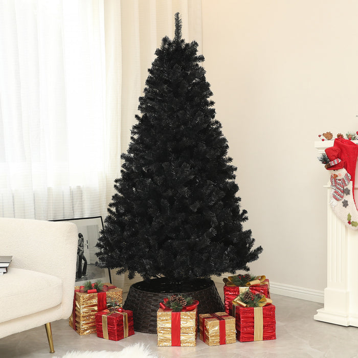 Homcom Sapin De Noel Artificiel De 5 Pieds Avec Ouverture Automatique, Noir