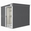 Outsunny Abri De Rangement Exterieur 5 X 7 Pieds Avec Fondation, Gris Fonce