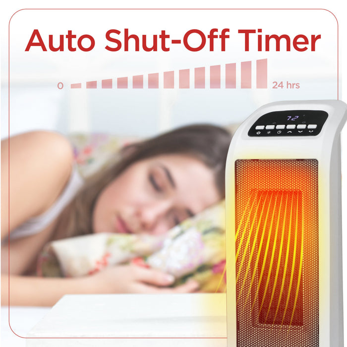 Radiateur tour oscillant Black+Decker de 18,7 po avec éléments en céramique et télécommande