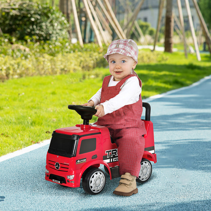 Qaba Voiture Pour Enfants Sous Licence Mercedes-benz Antos, Rouge