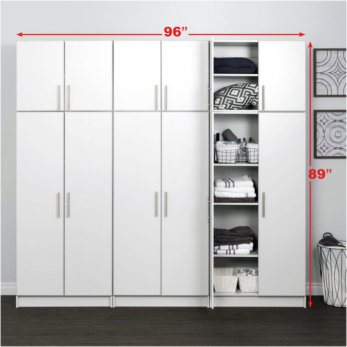 Elite Armoire De Rangement De Garage 96 Pouces, Ensemble D De 6 Pieces – Blanc