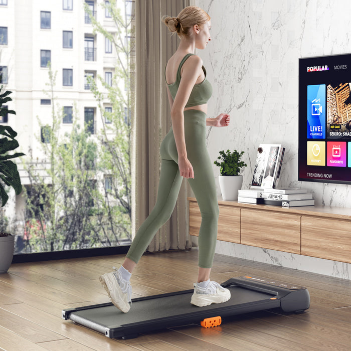 Walking Pad 2 En 1 Sous Le Tapis Roulant De Bureau Pour La Maison Avec Controle A Distance De Montre Et Ecran Led
