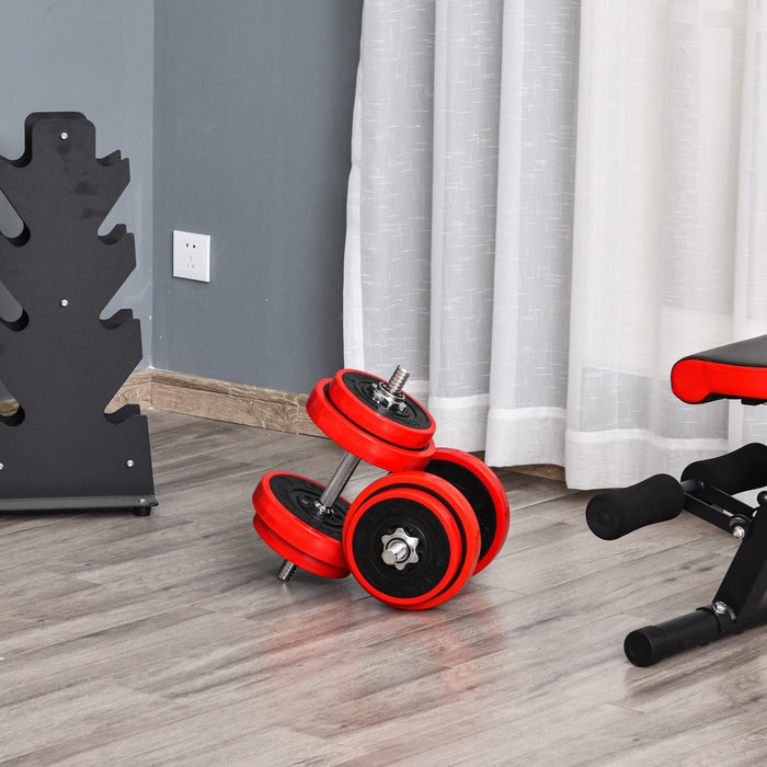 Soozier 44lbs Haltere Barre ajustable ergonomique Set Gym Maison