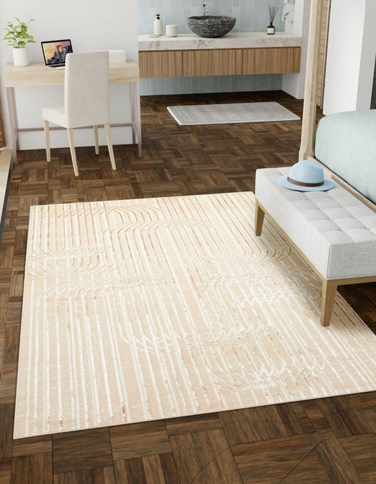 Tapis Contemporain/Moderne Blythe 8'0\" x 10'0\" en Beige
