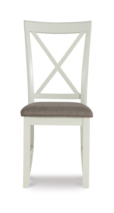 Chaise de salle à manger Jane en tissu taupe - ensemble de 2